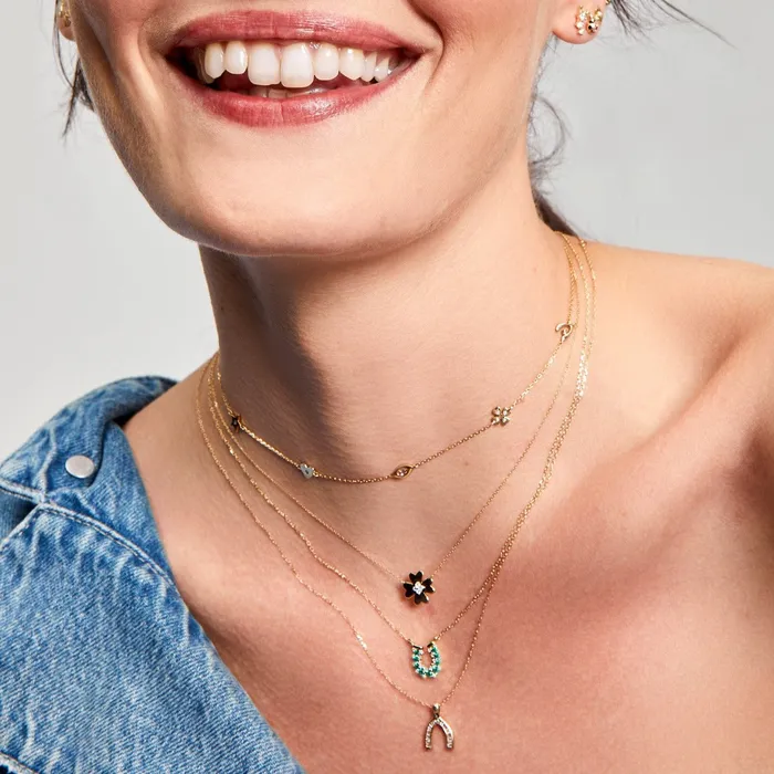 Emerald Diamond Horseshoe Necklace Adina Reyter Necklaces Emerald Diamond Horseshoe Necklace Adina Reyter Necklaces