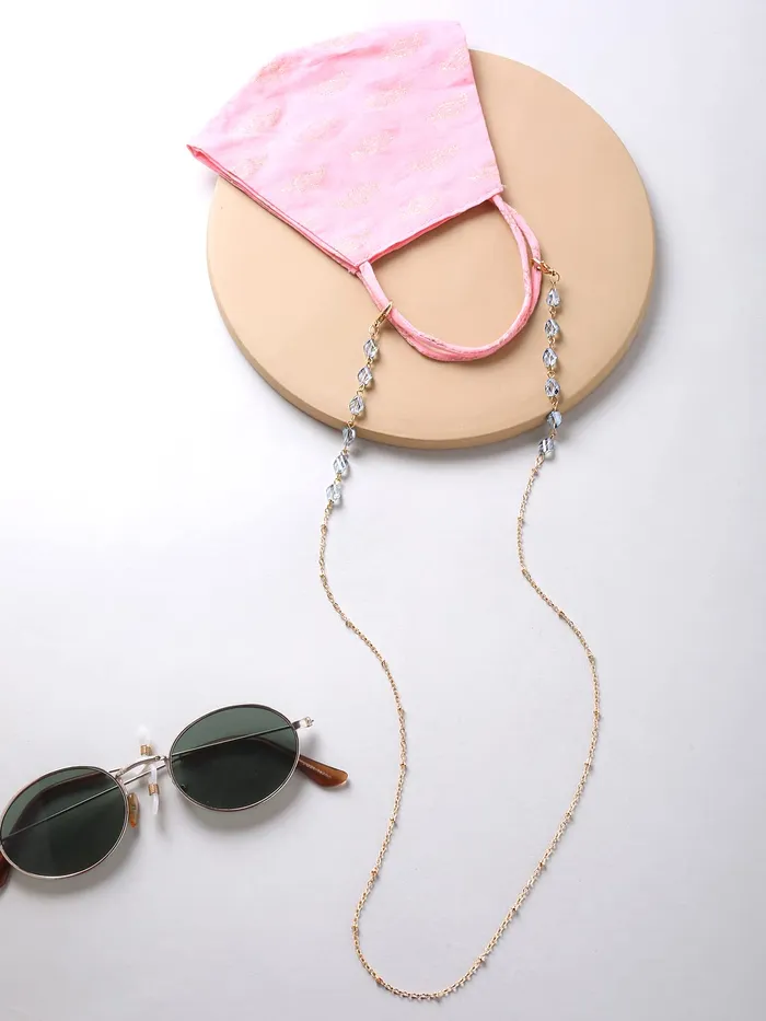 Necklaces Yellow Chimes Sunglasses Chain for Women Eyeglasses Chain Multicolor Beadded Face Mask Chains Sunglasses AccessoriesSunglasses Lanyard for Girls and Women Style20 Yellow Chimes