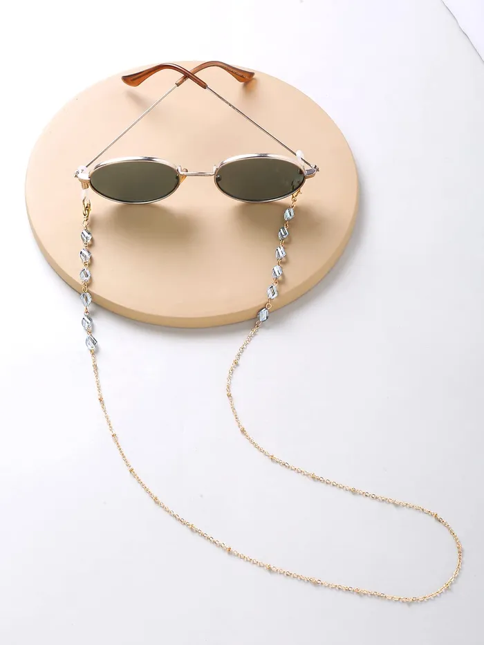 Necklaces Yellow Chimes Sunglasses Chain for Women Eyeglasses Chain Multicolor Beadded Face Mask Chains Sunglasses AccessoriesSunglasses Lanyard for Girls and Women Style20 Yellow Chimes