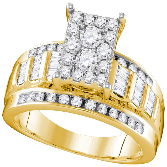 10kt Yellow Gold Womens Round Diamond Cluster Bridal Wedding Engagement Ring 78 Cttw Size 5 mayamila Rings 10kt Yellow Gold Womens Round Diamond Cluster Bridal Wedding Engagement Ring 78 Cttw Size 5 mayamila Rings