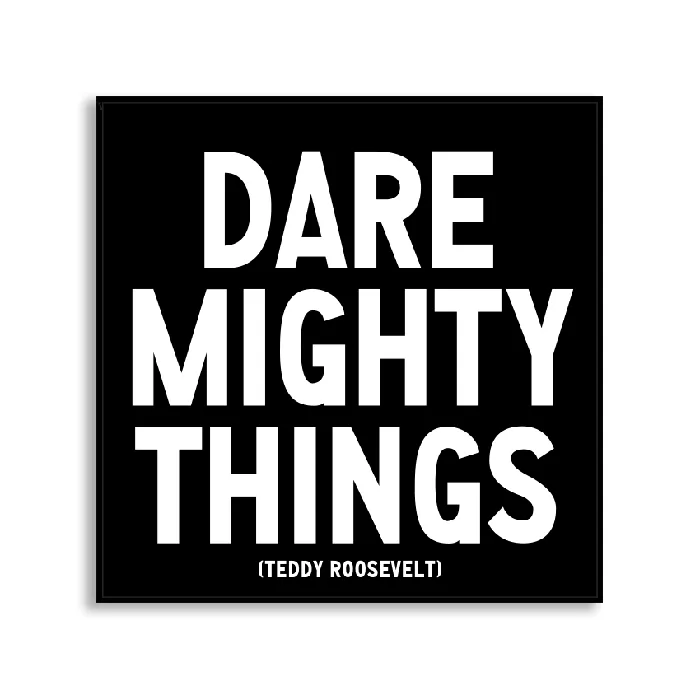 Earrings Quotable Magnets Dare Mighty Things Teddy Roosevelt