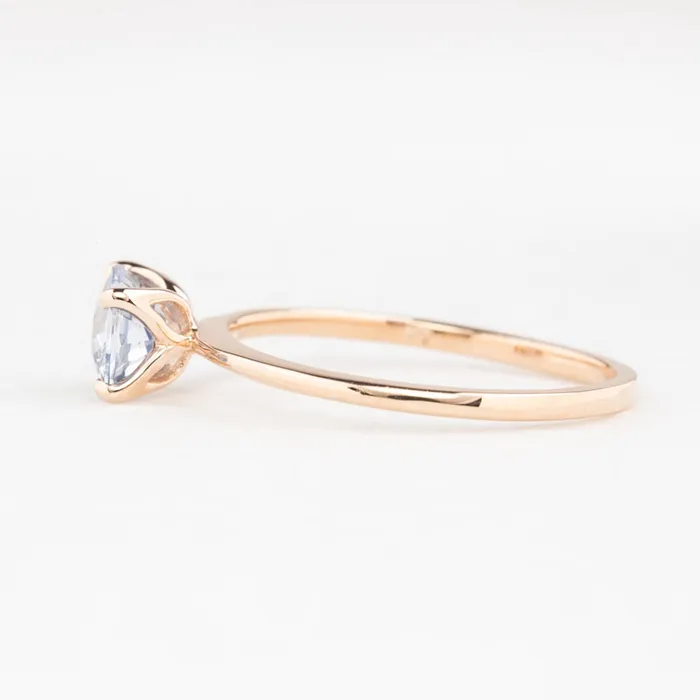 Envero Jewelry Rings Sara Ring 111ct Light Blue Oval Madagascar Sapphire 14K Rose Gold One of a kind Envero Jewelry Rings Sara Ring 111ct Light Blue Oval Madagascar Sapphire 14K Rose Gold One of a kind