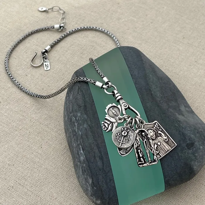 HeidiJHale Designs Charm Necklaces Sterling Silver Sacred Heart Charm