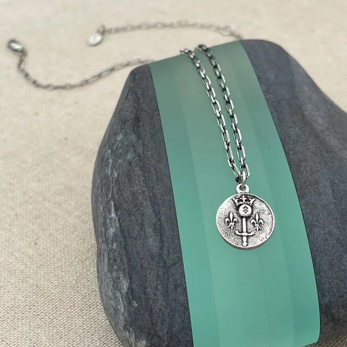 HeidiJHale Designs Charm Necklaces Sterling Silver Sacred Heart Charm