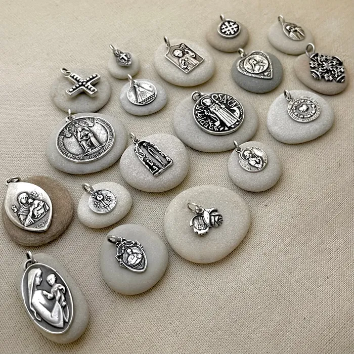 HeidiJHale Designs Charm Necklaces Sterling Silver Sacred Heart Charm