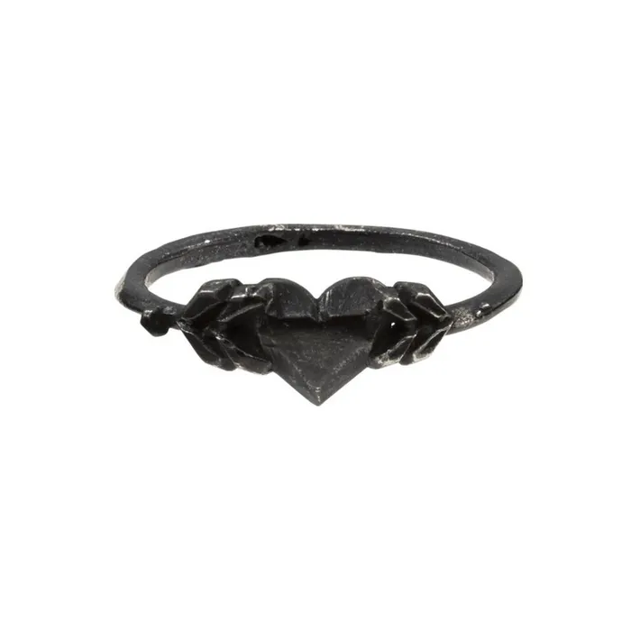 Karch Wolfe Rings Love struck ring in Blackened Sterling Silver