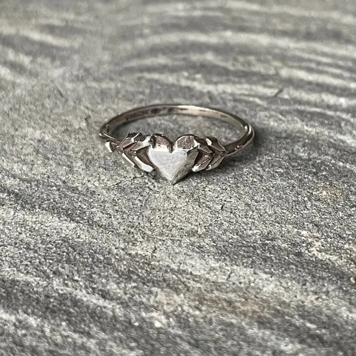 Karch Wolfe Rings Love struck ring in Blackened Sterling Silver