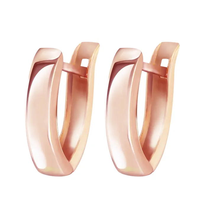 MayaMila Earrings 14K Solid Rose Gold Grace Huggie Earrings