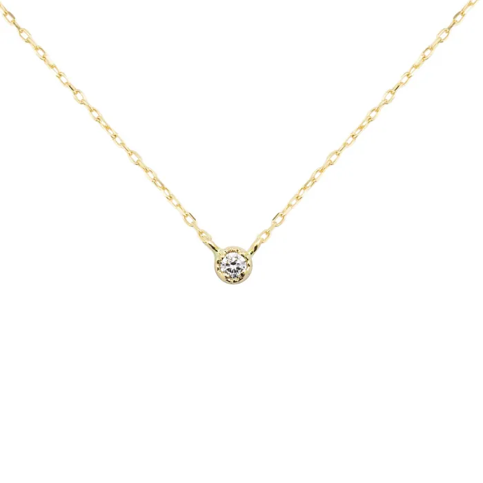 Necklaces Dahlia Diamond Solitaire Necklace Envero Jewelry