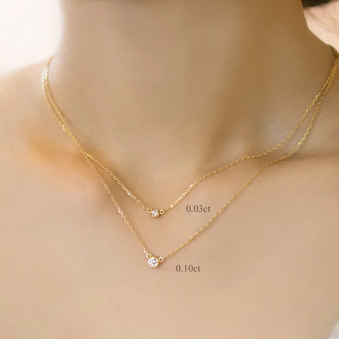 Necklaces Dahlia Diamond Solitaire Necklace Envero Jewelry