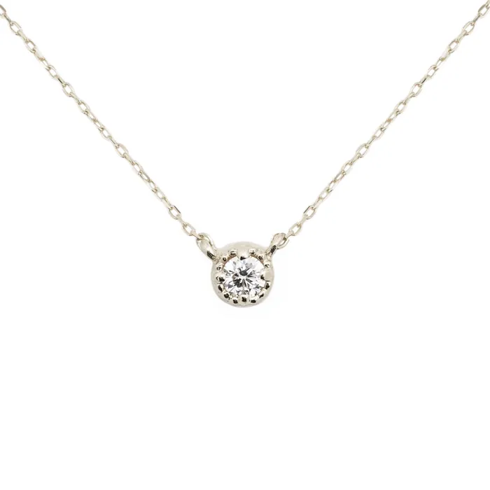 Necklaces Dahlia Diamond Solitaire Necklace Envero Jewelry