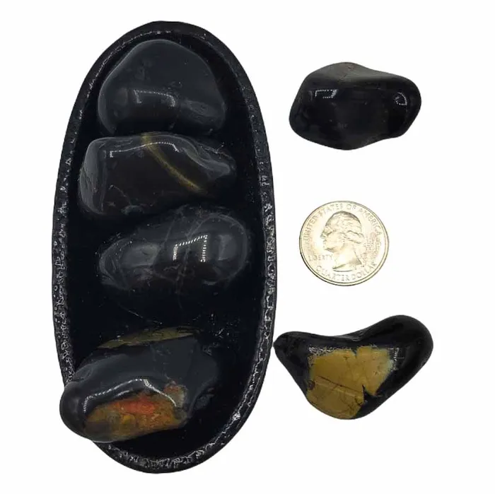 Necklaces Raiders of the Lost Art Black Onyx Tumbled Relief of Worries