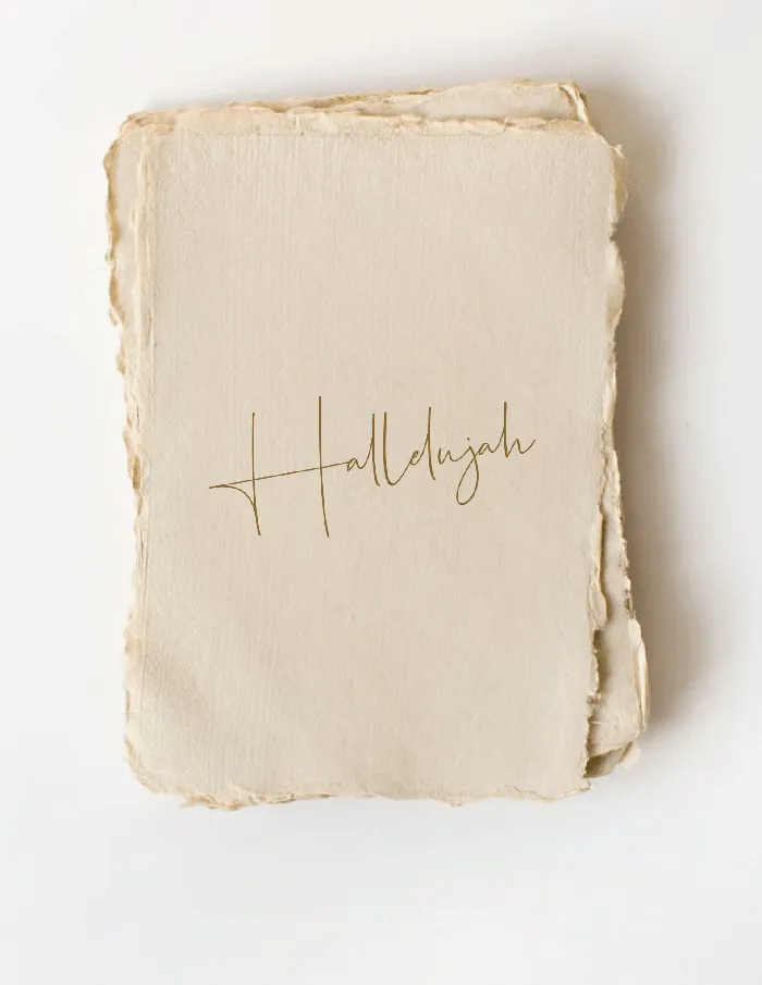 Paper Baristas Necklaces Hallelujah Religious Greeting Card