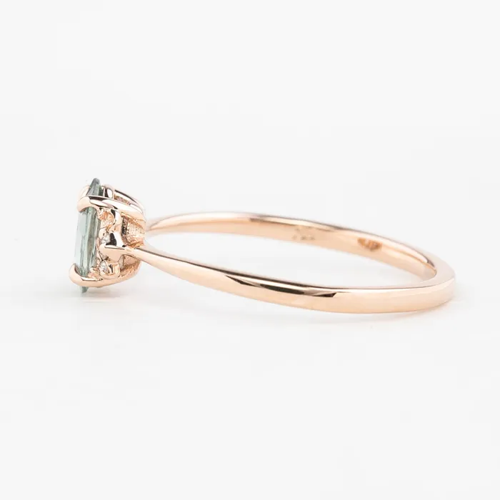 Rings Envero Jewelry Lena Ring 055ct Light Green Madagascar Sapphire 14K Rose Gold One of a kind Rings Envero Jewelry Lena Ring 055ct Light Green Madagascar Sapphire 14K Rose Gold One of a kind