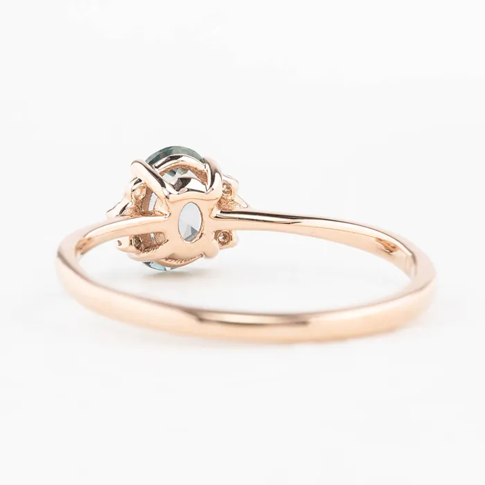 Rings Envero Jewelry Lena Ring 055ct Light Green Madagascar Sapphire 14K Rose Gold One of a kind Rings Envero Jewelry Lena Ring 055ct Light Green Madagascar Sapphire 14K Rose Gold One of a kind