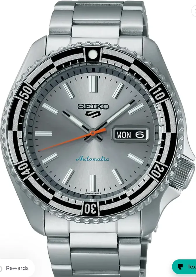 Seiko 5 Sports 42mm Automatic Silver Dial SRPK09 Seiko Rings