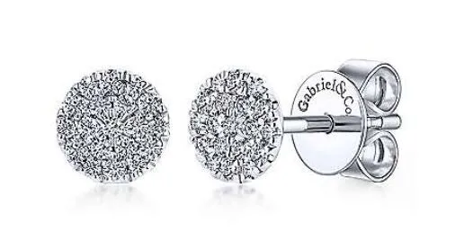 14kt White Gold Diamond Stud Earrings GABRIEL CO Earrings