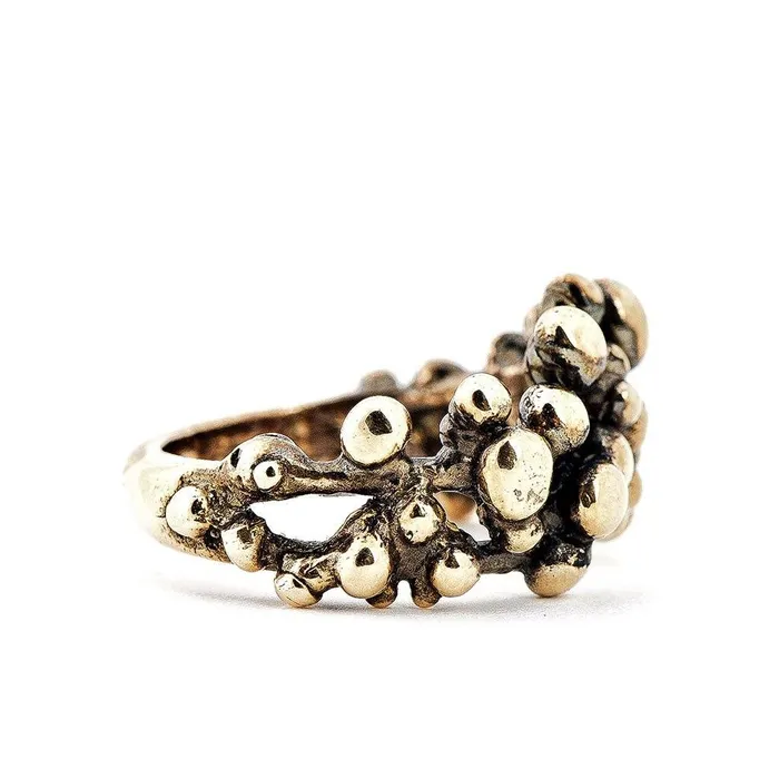 Antique Bronze Frizzy Bubbles Ring Giardinoblu Rings