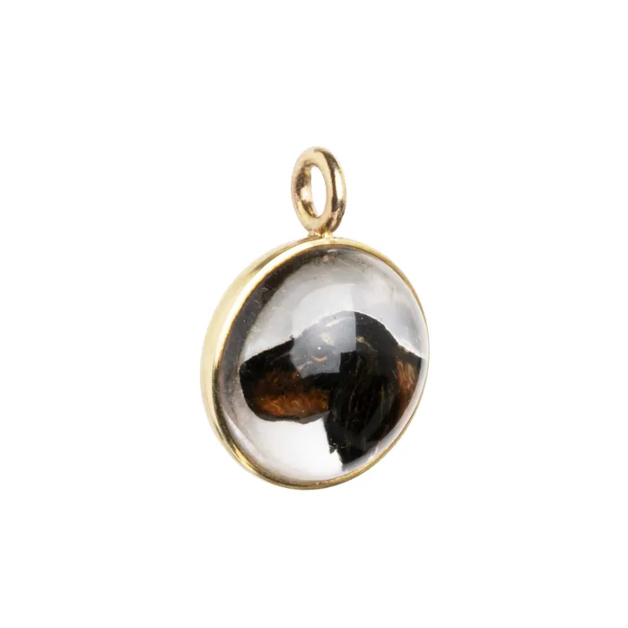 Antique Essex Crystal Setter Dog Pendant Bell Bird Antiques Necklaces