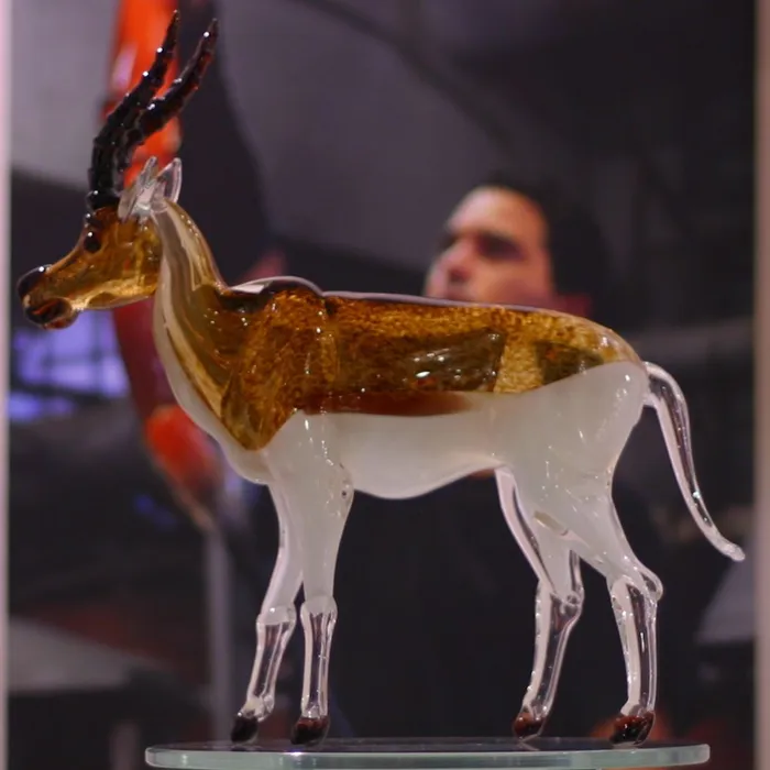 Barbaro Alessandro Necklaces Crystal and gold antelope Model B