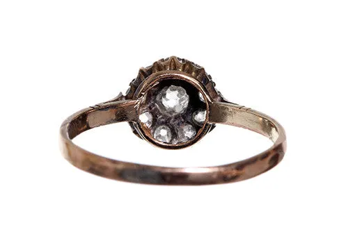 Bell Bird Antiques Rings Victorian Diamond Cluster Ring