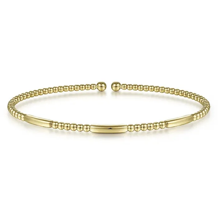 Bracelets 14K Yellow Gold Bujukan Open Bangle GABRIEL CO