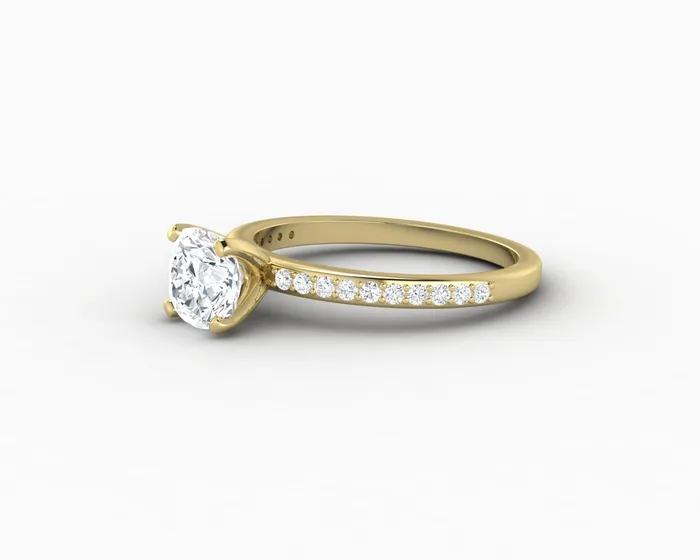 Eleonora 10 Ct Cushion Cut Engagement Ring with Side Stones Sapheena Jewelry Rings