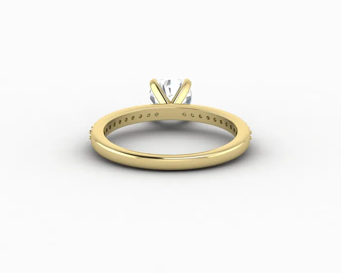 Eleonora 10 Ct Cushion Cut Engagement Ring with Side Stones Sapheena Jewelry Rings