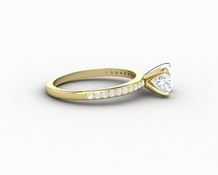 Eleonora 10 Ct Cushion Cut Engagement Ring with Side Stones Sapheena Jewelry Rings
