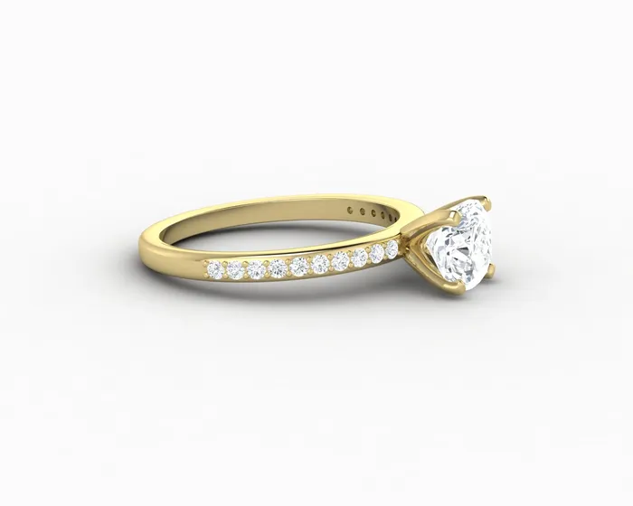 Eleonora 10 Ct Cushion Cut Engagement Ring with Side Stones Sapheena Jewelry Rings