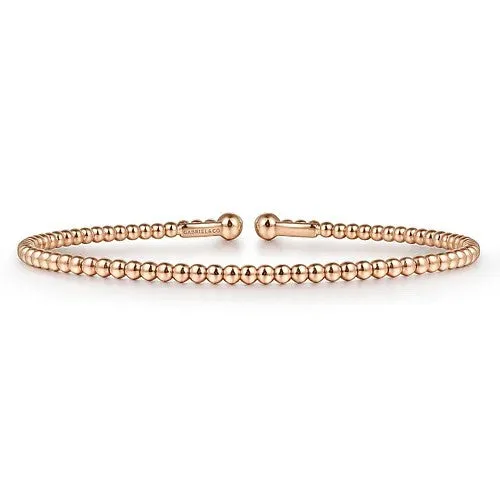 GABRIEL CO 14K Rose Gold Bujukan Split Bangle Bracelets