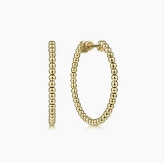 GABRIEL CO 14K Yellow Gold 30mm Bujukan Classic Hoop Earrings Earrings