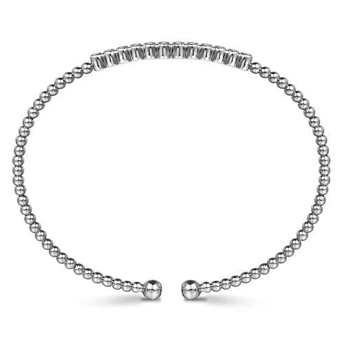 GABRIEL CO Bracelets 14K White Gold Bujukan Bead Diamond Bangle