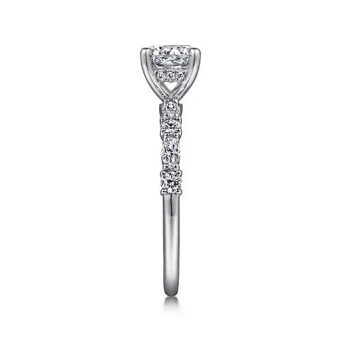 GABRIEL CO Rings Juliet 14K White Gold Round Diamond Engagement Ring Setting Only GABRIEL CO Rings Juliet 14K White Gold Round Diamond Engagement Ring Setting Only