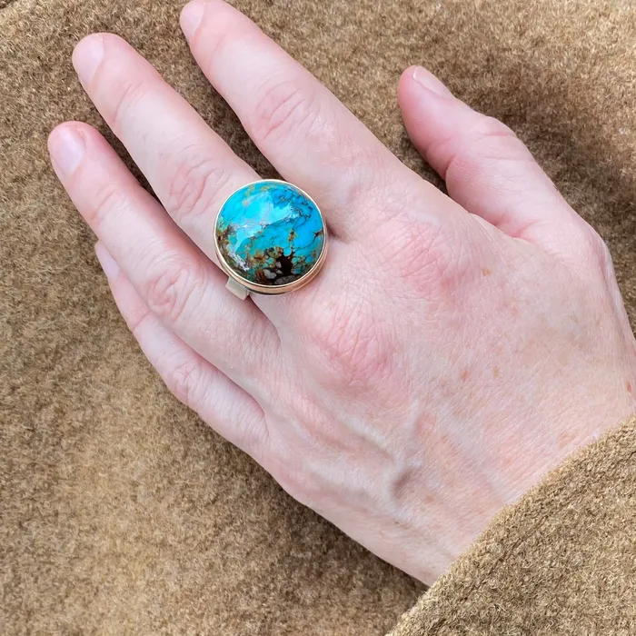 Jamie Joseph Jamie Joseph Round Kingman Turquoise Ring Rings