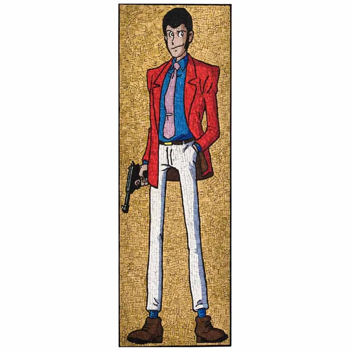 Lupin III Venetian Glass Mosaic Art Painting Emanuele Sari Earrings