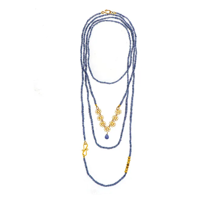 Necklaces Nava Zahavi Nava Zahavi Tanzanite Blossom Necklace Necklaces Nava Zahavi Nava Zahavi Tanzanite Blossom Necklace