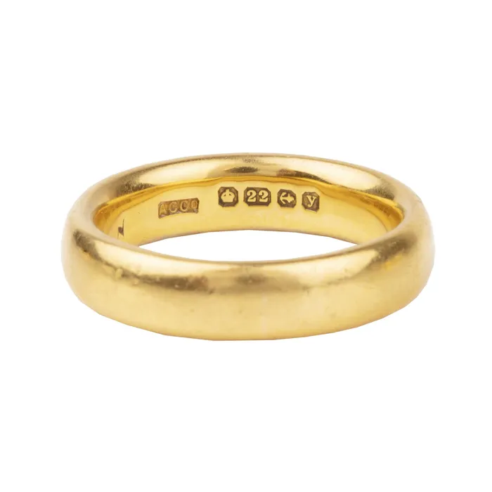 Rings Antique 22k gold Wedding Band Bell Bird Antiques