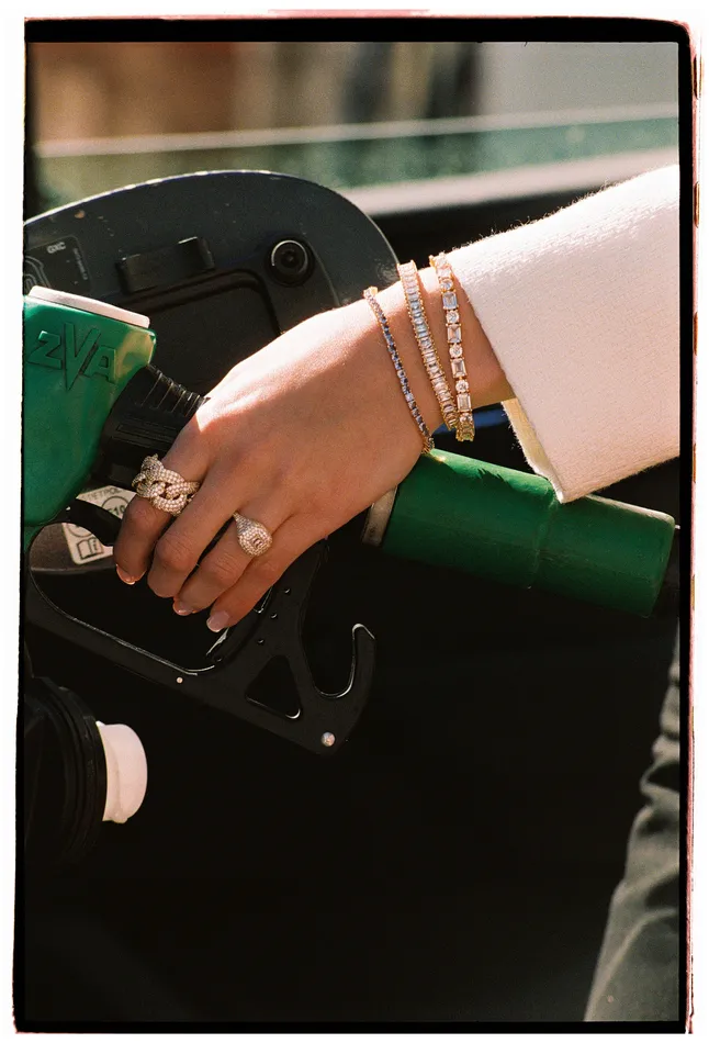 Rings Baguette Signet Ring Gold plated Crystal Haze Jewelry