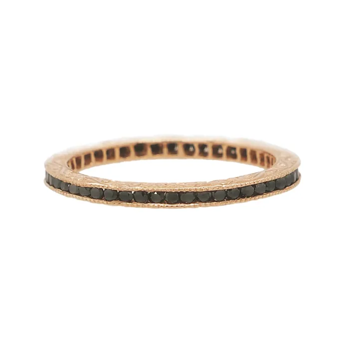 Rings Sethi Couture Channel Set Black Diamond Band