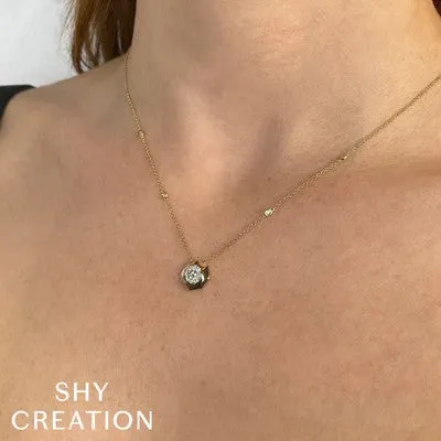 SHY CREATIONS Necklaces 034CT DIAMOND OCTAGON NECKLACE