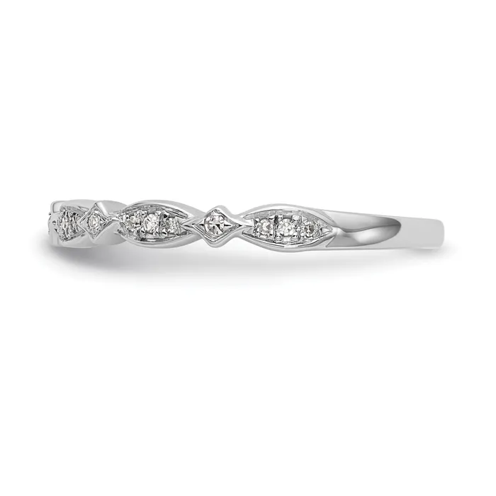 008ct CZ Solid Real 14K White Gold Wedding Band Ring Goldia Rings