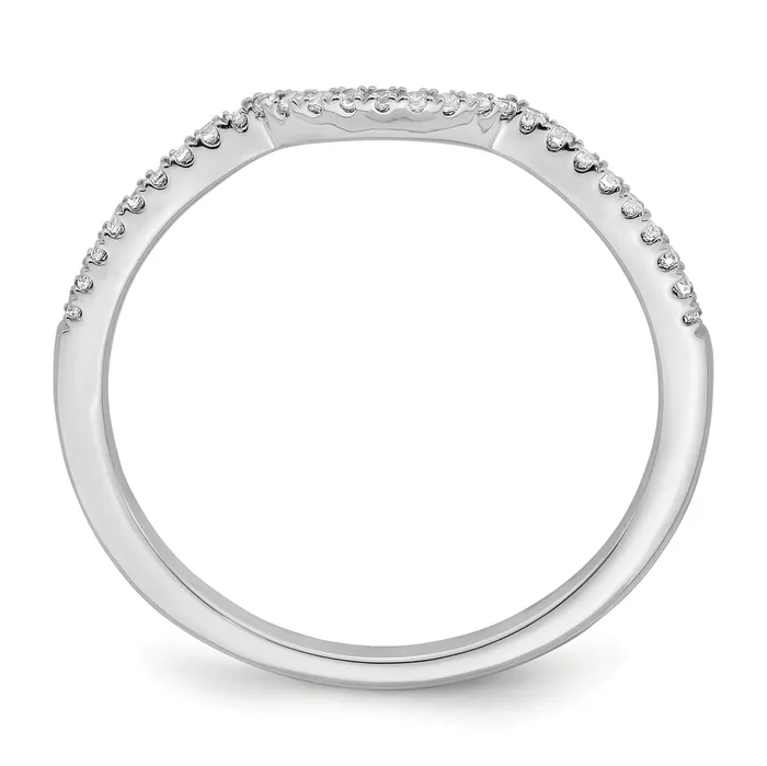 011ct CZ Solid Real 14k White Polished Matching Wedding Wedding Band Ring Goldia Rings