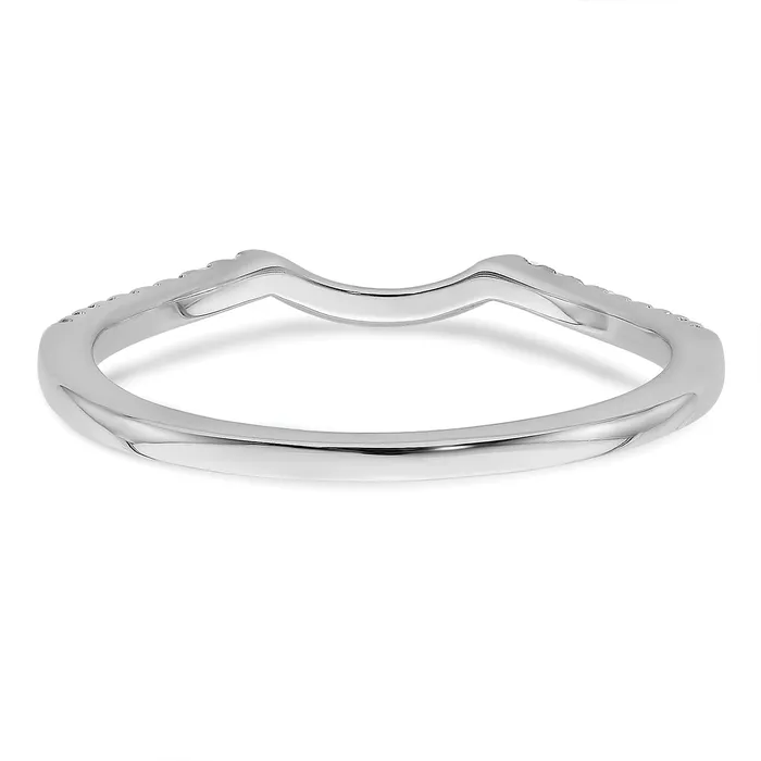 011ct CZ Solid Real 14k White Polished Matching Wedding Wedding Band Ring Goldia Rings