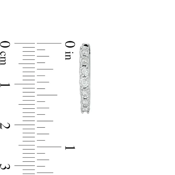 017 CT TW Diamond Hoop Earrings in Sterling Silver Goldia Earrings 017 CT TW Diamond Hoop Earrings in Sterling Silver Goldia Earrings
