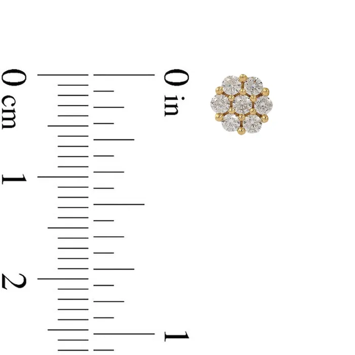 02 CT TW Composite Diamond Flower Stud Earrings in 10K Gold Goldia Earrings 02 CT TW Composite Diamond Flower Stud Earrings in 10K Gold Goldia Earrings