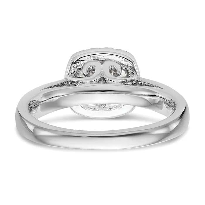 020ct CZ Solid Real 14K White Gold Round Halo Engagement Ring Goldia Rings