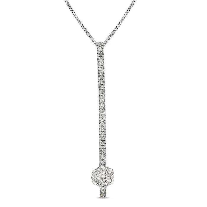 025 CT TW Composite Natural Diamond Vertical Bar Pendant in 10K White Gold Goldia Necklaces 025 CT TW Composite Natural Diamond Vertical Bar Pendant in 10K White Gold Goldia Necklaces