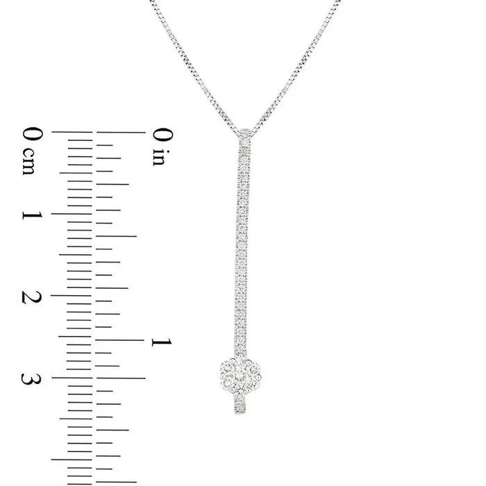 025 CT TW Composite Natural Diamond Vertical Bar Pendant in 10K White Gold Goldia Necklaces 025 CT TW Composite Natural Diamond Vertical Bar Pendant in 10K White Gold Goldia Necklaces