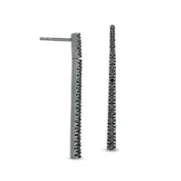 025 CT TW Enhanced Black Diamond Linear Bar Drop Earrings in Sterling Silver with Black Rhodium Goldia Earrings 025 CT TW Enhanced Black Diamond Linear Bar Drop Earrings in Sterling Silver with Black Rhodium Goldia Earrings